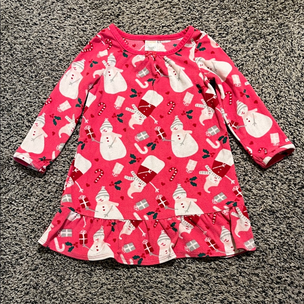 Gymboree Pink Snowman Nightgown